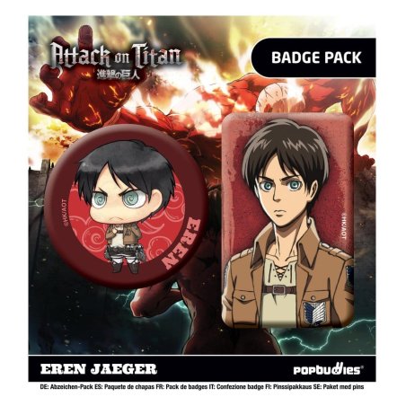 Attack on Titan Badges 2-Pack Eren Jaeger