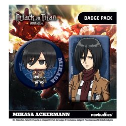Attack on Titan Badges 2-Pack Mikasa Ackermann