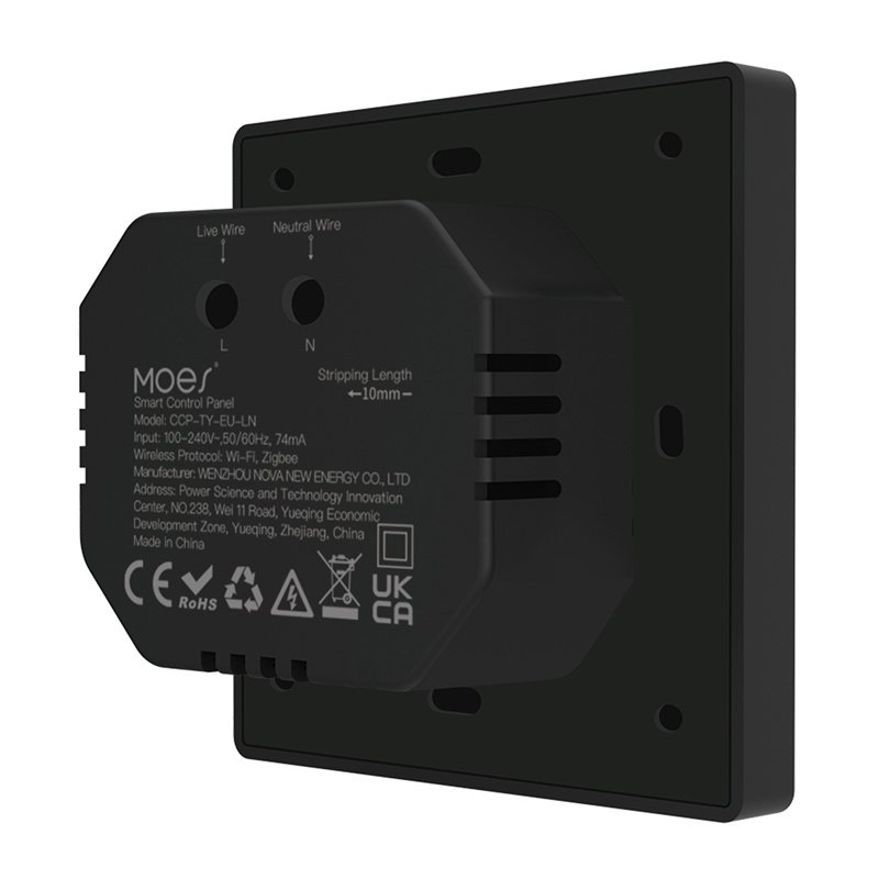 MOES CCP-TY-LN Wi-Fi/ZigBee Control Panel with 4" LCD Display