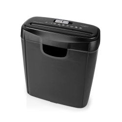 Nedis Aktenvernichter Streifenschnitt 6x A4-Seiten | 10 l | Sicherheitsnorm: DIN 2 | Schwarz