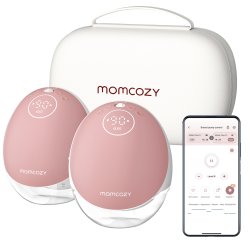 Momcozy M9 Mobile Milchpumpe, Doppel, mit Akku, Aufbewahrungsbox