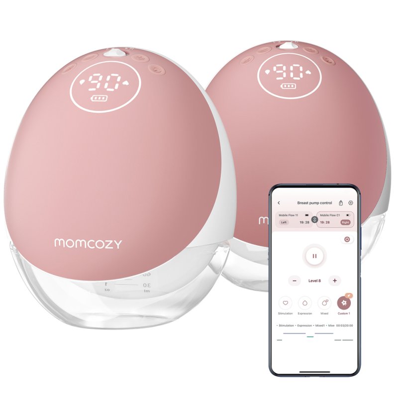 Momcozy M9 Mobile Milchpumpe, Doppel, mit Akku, Aufbewahrungsbox