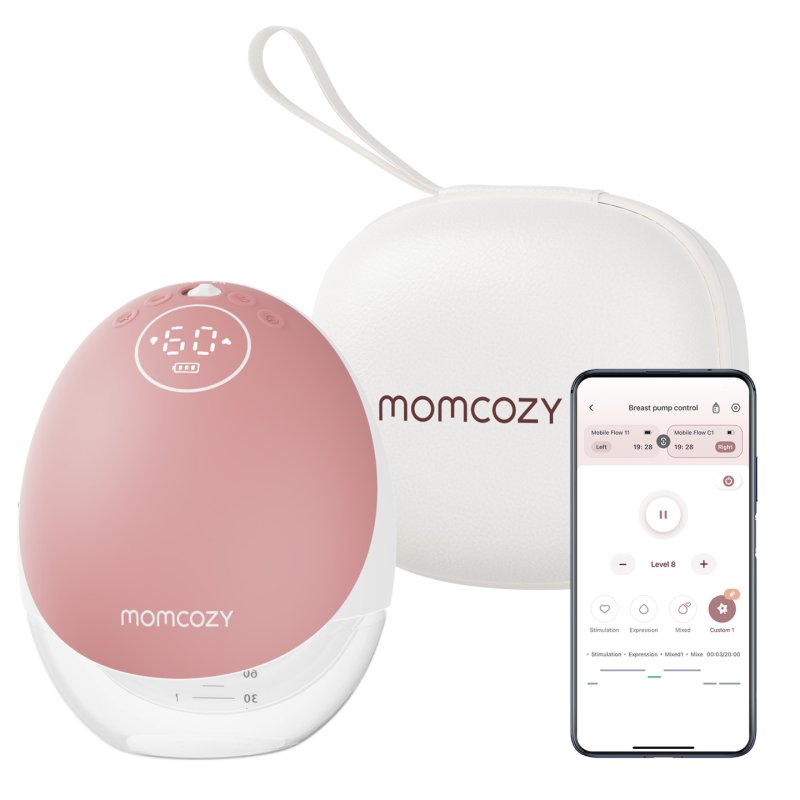 Momcozy M9 Mobile Milchpumpe, Doppel, mit Akku, Aufbewahrungsbox