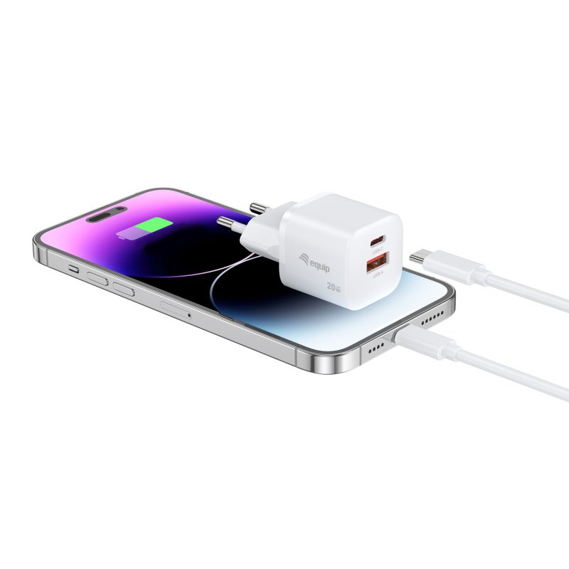 Equip 245526 chargeur d'appareils mobiles Universel Blanc Secteur Charge rapide Intérieure