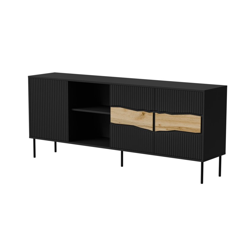 Cama INSERTO 3D1W chest of drawers 190x40x80 black LED