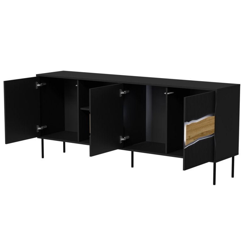 Cama INSERTO 3D1W chest of drawers 190x40x80 black LED