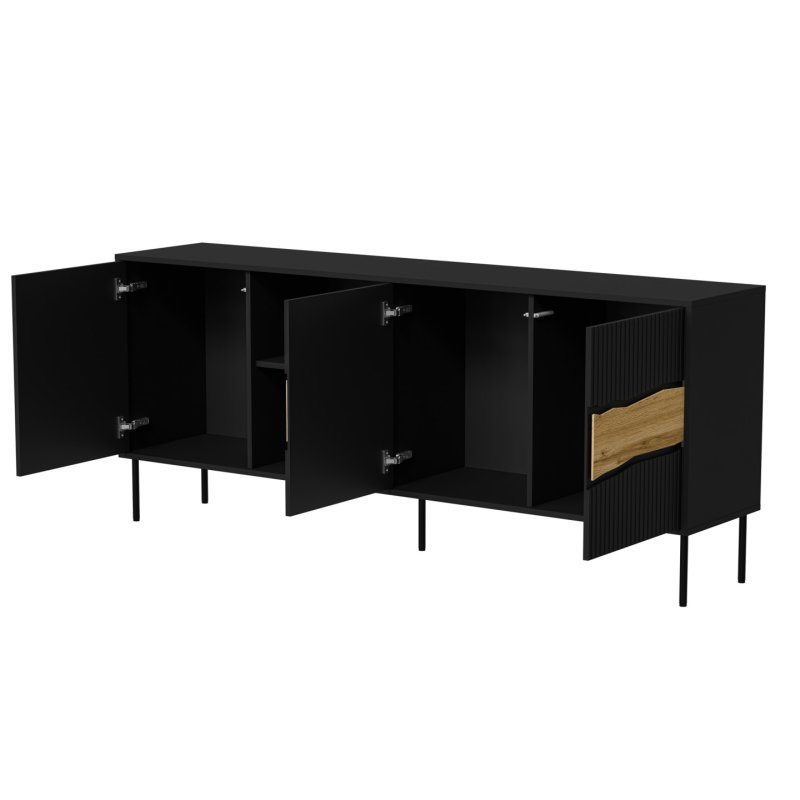 Cama INSERTO 3D1W chest of drawers 190x40x80 black LED