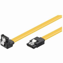 Nappe S-ATA Goobay compatible 0,50m Coudé Droit (Jaune)