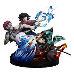 Demon Slayer: Kimetsu no Yaiba PVC Figure Tanjiro Kamado & Giyu Tomioka & Akaza 13 cm