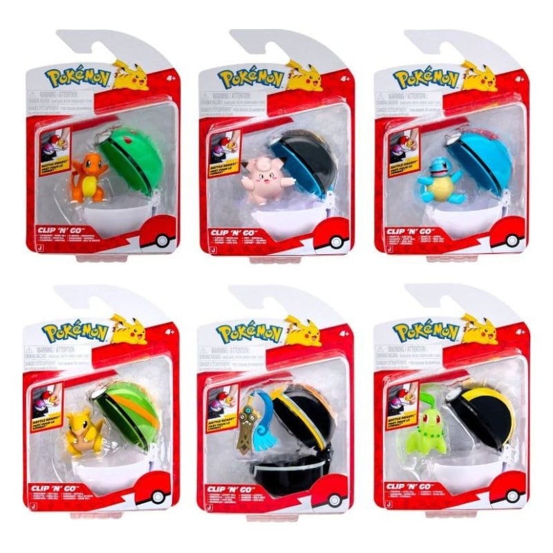 Pokémon Clip 'n' Go Minifigures Poké Balls ver. 22 Assortment (6)
