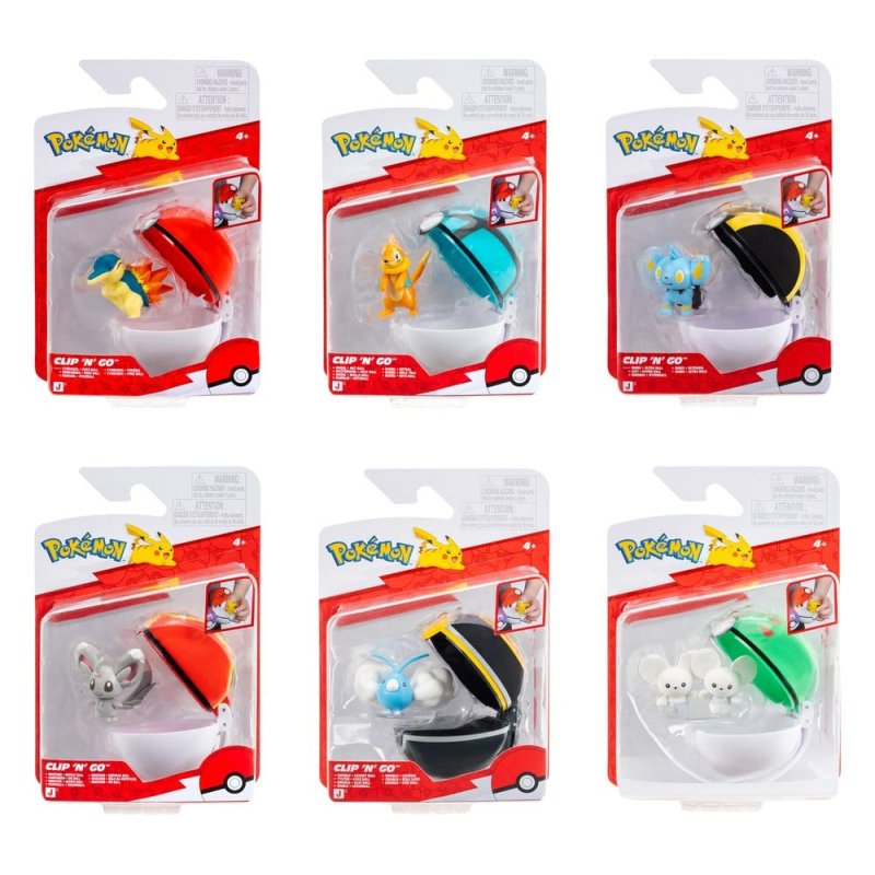 Pokémon Clip 'n' Go Minifigures Poké Balls ver. 23 Assortment (6)