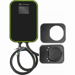Green Cell EV15RFID electric vehicle charging station Black Aluminium Wall 3 Built-in display LCD