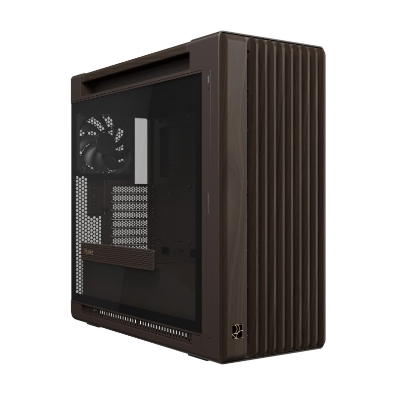 ASUS ProArt PA602 Wood Edition Retro Brown - Tempered Glass Panel Midi Tower Marron