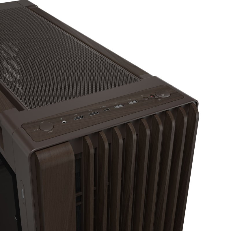 ASUS ProArt PA602 Wood Edition Retro Brown - Tempered Glass Panel Midi Tower Marron