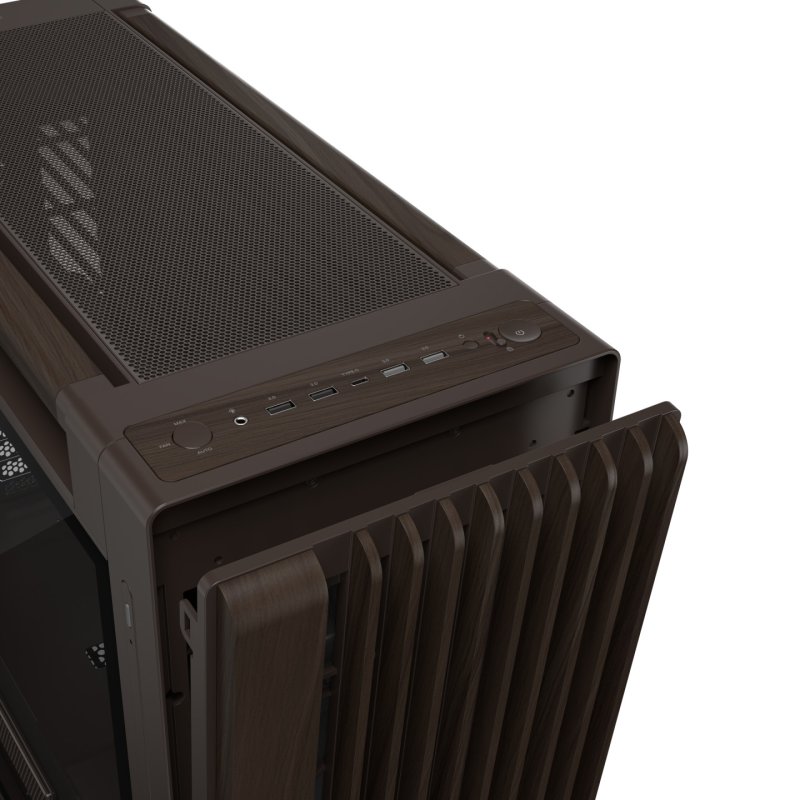 ASUS ProArt PA602 Wood Edition Retro Brown - Tempered Glass Panel Midi Tower Marron
