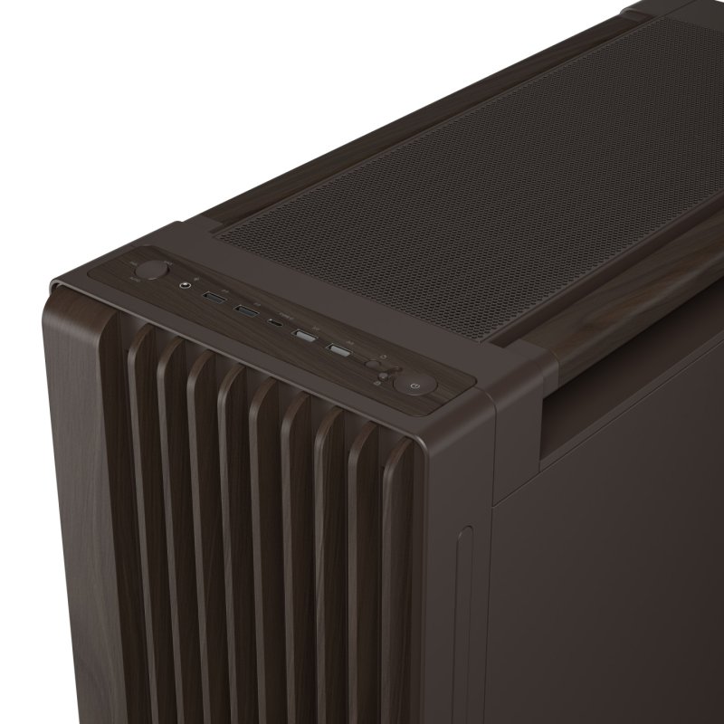 ASUS ProArt PA602 Wood Edition Retro Brown - Tempered Glass Panel Midi Tower Marron