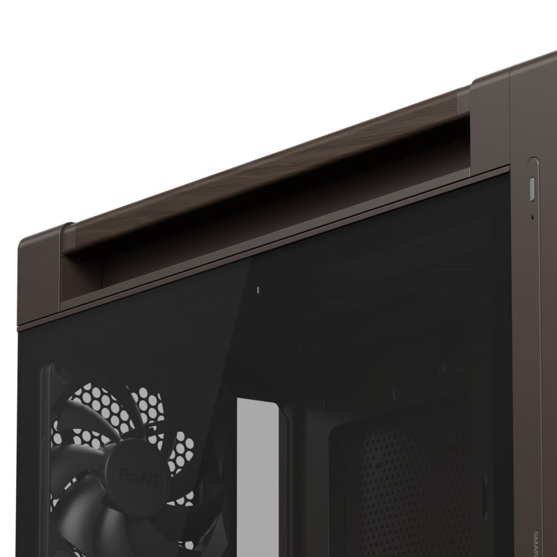 ASUS ProArt PA602 Wood Edition Retro Brown - Tempered Glass Panel Midi Tower Marron