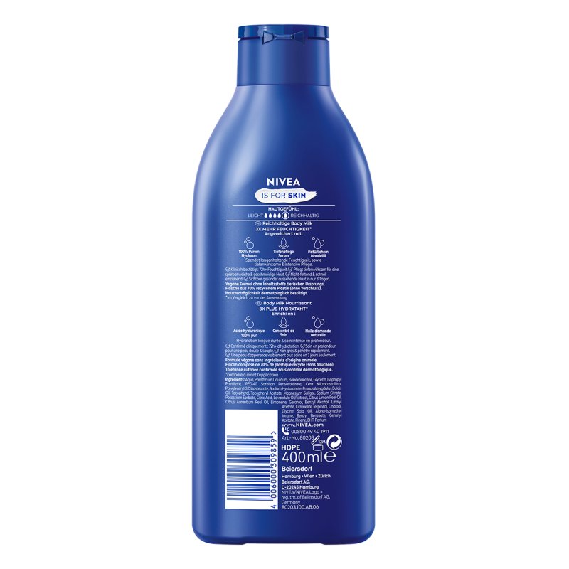 Nivea Body Milk Rich for Dry to Very Dry Skin 400ml