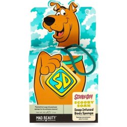 MAD BEAUTY Scooby-Doo Soap Infused Body Sponge Passionfruit Scented Hanging Bath Sponge Great Gift Reusable