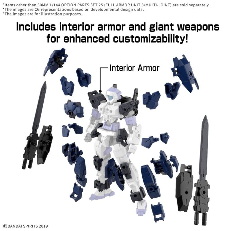 30MM -1/144 Opt Part Set 25 (Full Armor Unit 3/Multi-Joint) -Model Kit