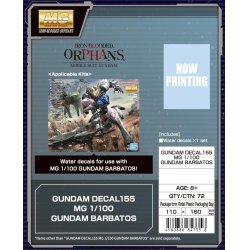 GUNDAM - Decal 155 MG 1/100 Gundam Barbatos - Model Kit