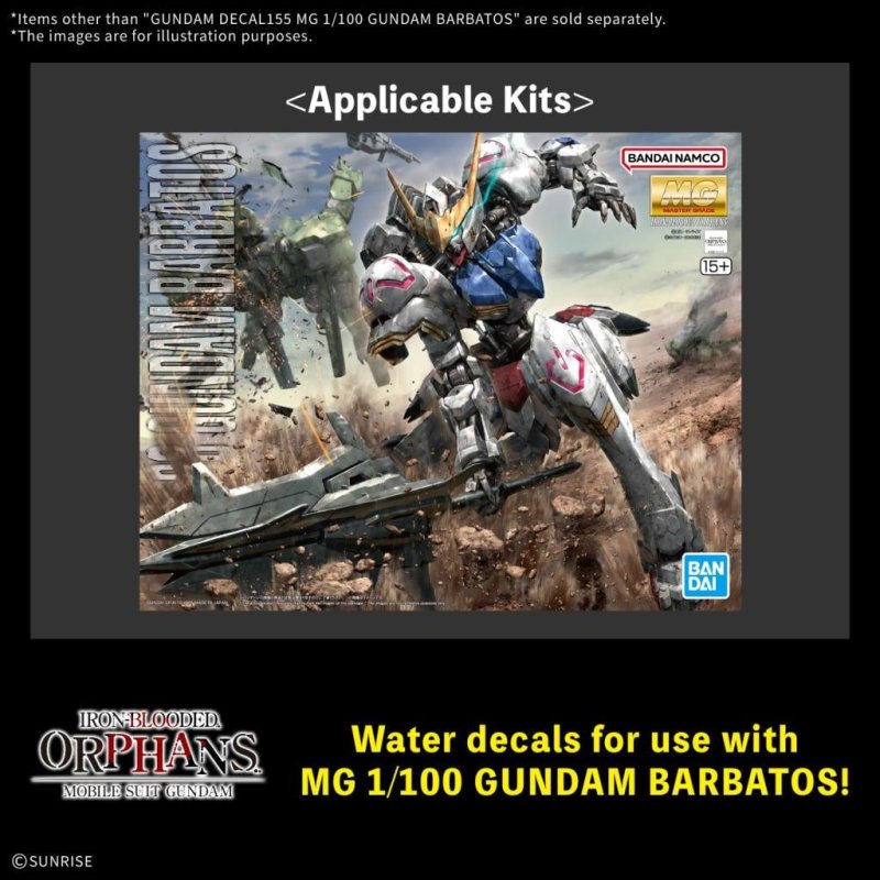 GUNDAM - Decal 155 MG 1/100 Gundam Barbatos - Model Kit