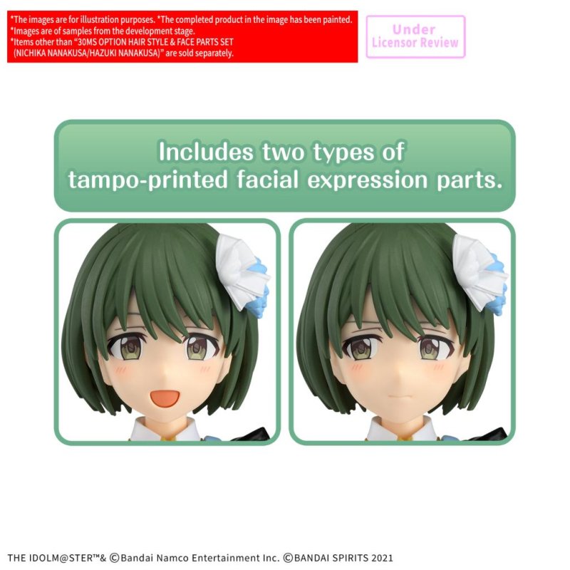 30MS -Option Hair Style & Face Parts Set (Nichika / Hazuki) -Model Kit