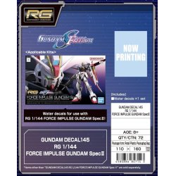 GUNDAM - Decal 145 RG 1/144 Force Impulse Gundam Spec II - Model Kit