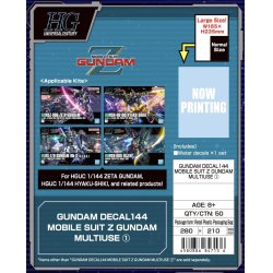 GUNDAM - Decal 144 Mobile Suit Z Gundam Multiuse 1 - Model Kit