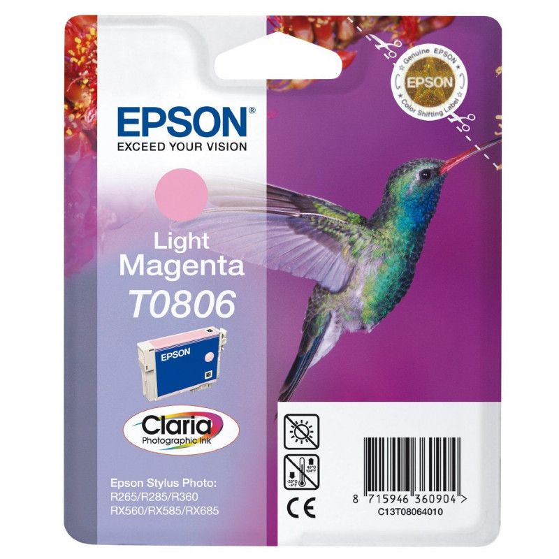 Cartouche d'encre Epson compatible Colibri T0806 (Magenta clair)