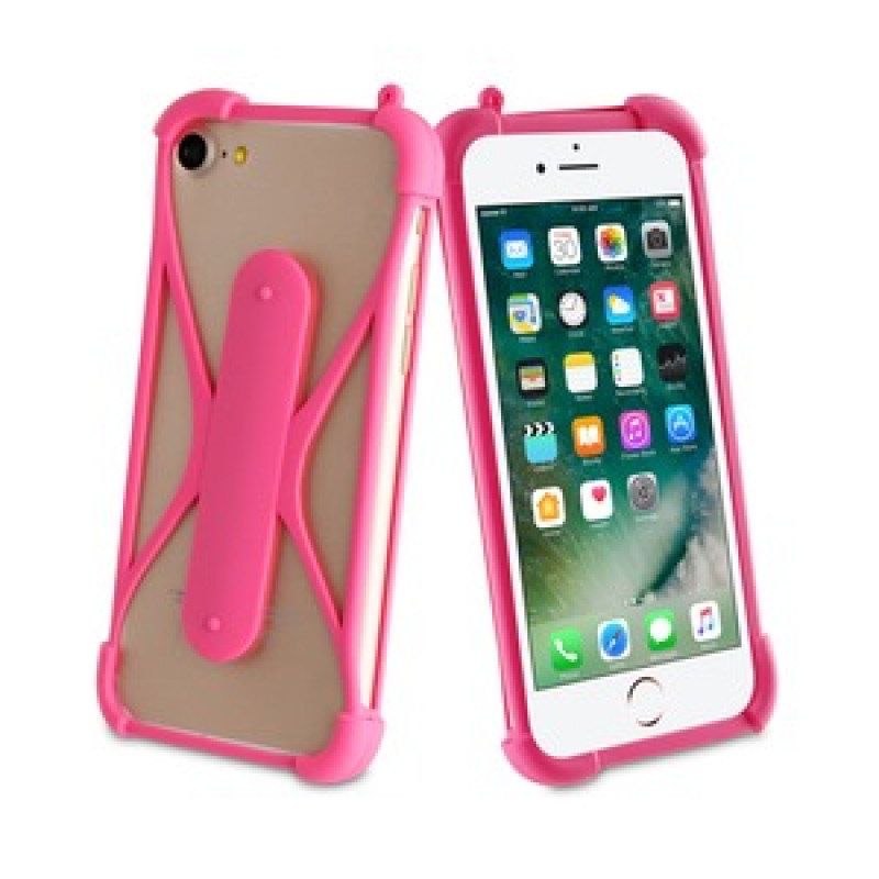 COQUE SOUPLE + TOUR DE COU ROSE: MULTI MOBILES