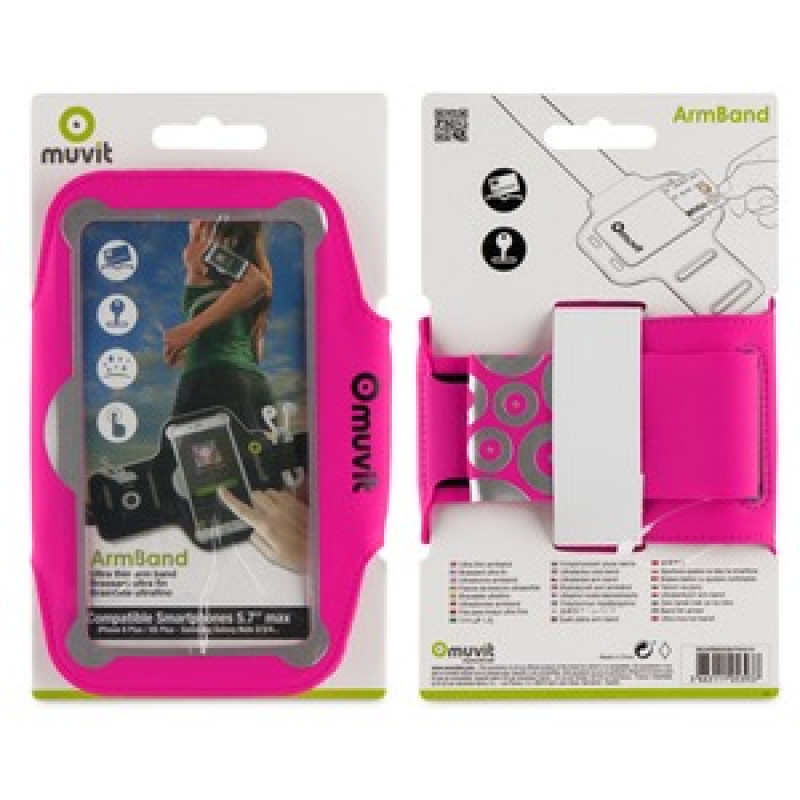 BRASSARD UNIVERSEL ROSE LYCRA