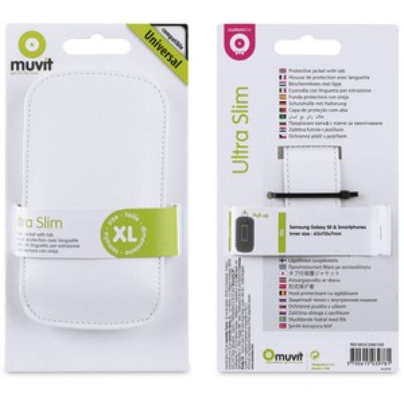 ETUI VERTICAL TAILLE XL BLANC VEINE PASSANT CEINTURE