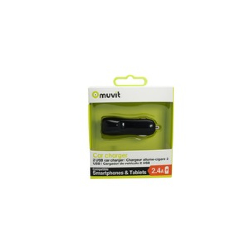 SPRING CHARGEUR VOITURE 2.4A 2USB NOIR