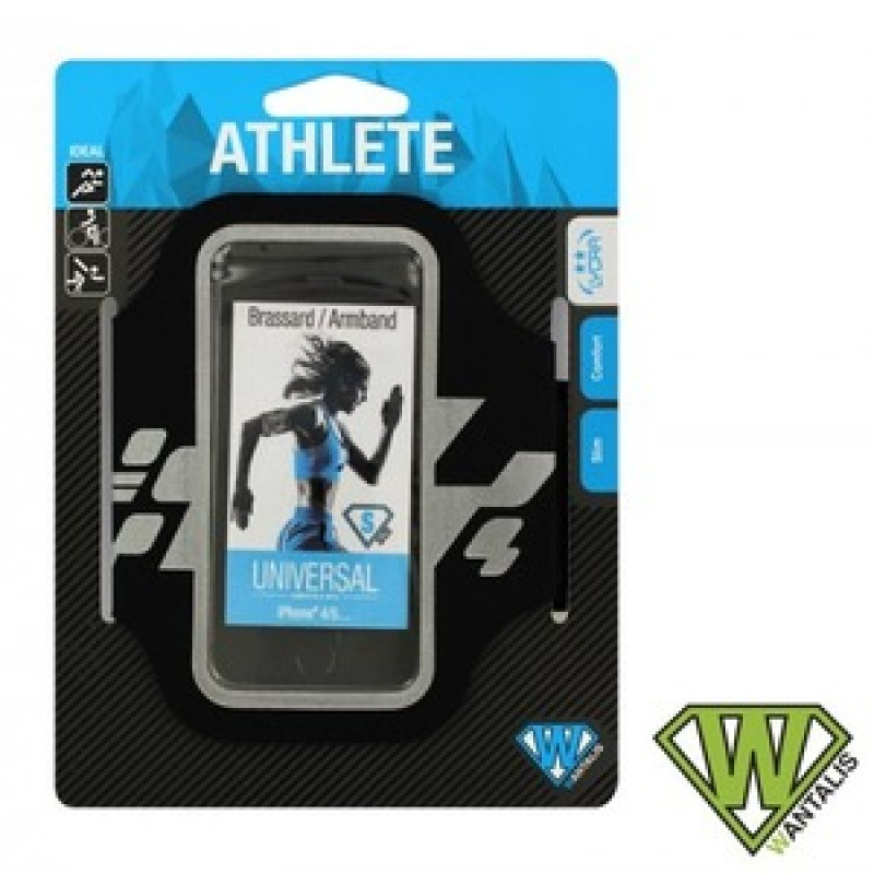 BRASSARD ATHLETE NOIR EN LYCRA TAILLE S