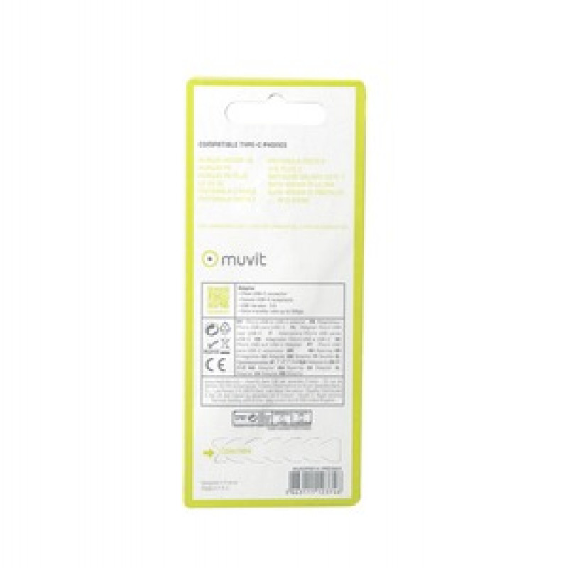 ADAPTATEUR MICRO-USB/TYPE C AVEC ATTACHE NOIR