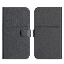 ETUI FOLIO UNIVERSEL AVEC NOIR STICKER 3M TAILLE L JUSQUA 5.1''