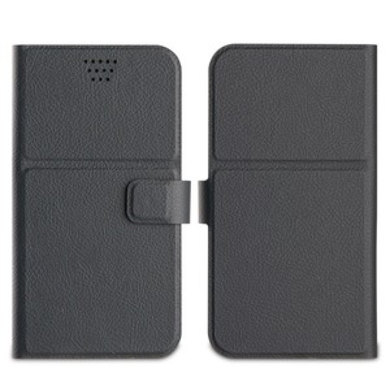 ETUI FOLIO UNIVERSEL AVEC NOIR STICKER 3M TAILLE L JUSQUA 5.1''