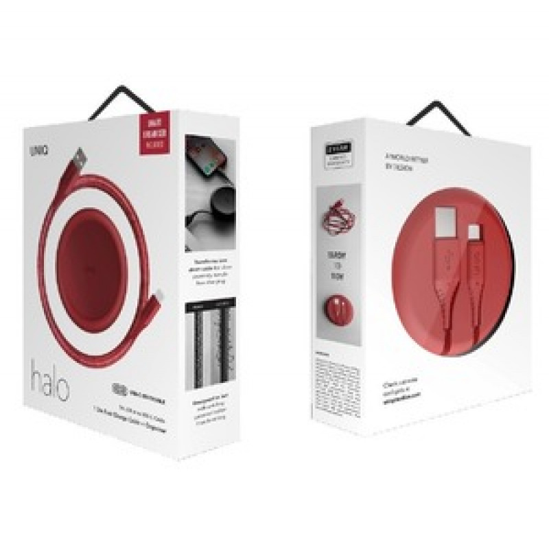 HALO USB A TO USB-C CABLE 1.2M CARMINE RED