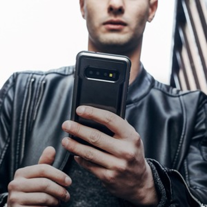 DEFENSE SHIELD FOR SAMSUNG GALAXY S10 PLUS - NOIR