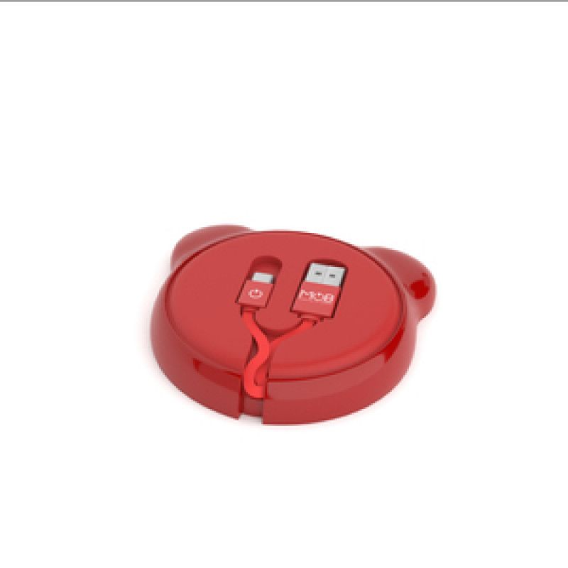 CABLE RETRACTABLE TEDDY TYPE C RED