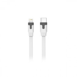 TAB CABLE PLAT TYPE C/LIGHTNING MFI 2M 3A BLANC