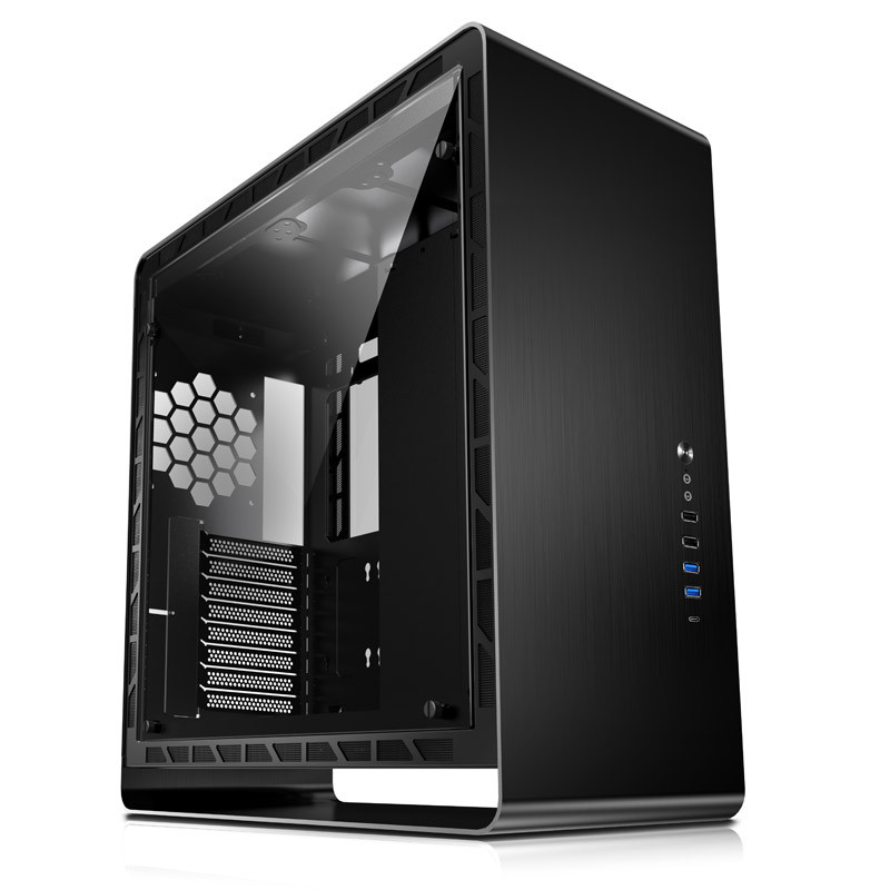 Jonsbo compatible UMX6 Midi-Tower, Tempered Glass - schwarz
