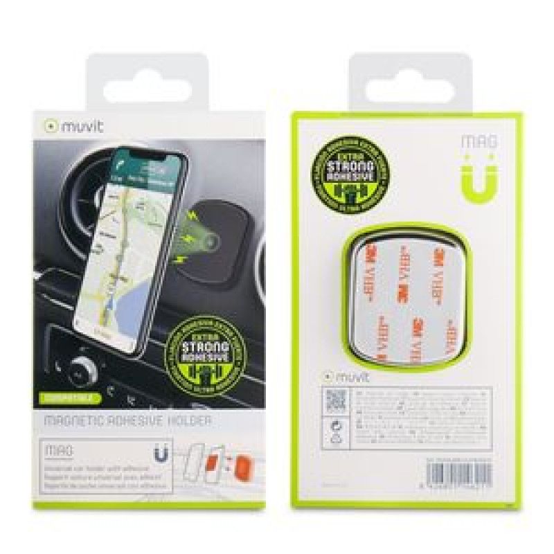 SUPPORT VOITURE MAGNETIQUE ADHESIF 3M POUR TABLEAU DE BORD
