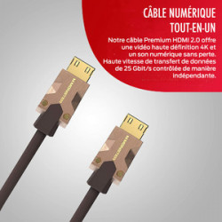 CABLE HDMI M2000 UHD 4K HDR10+ 25GBPS 5M
