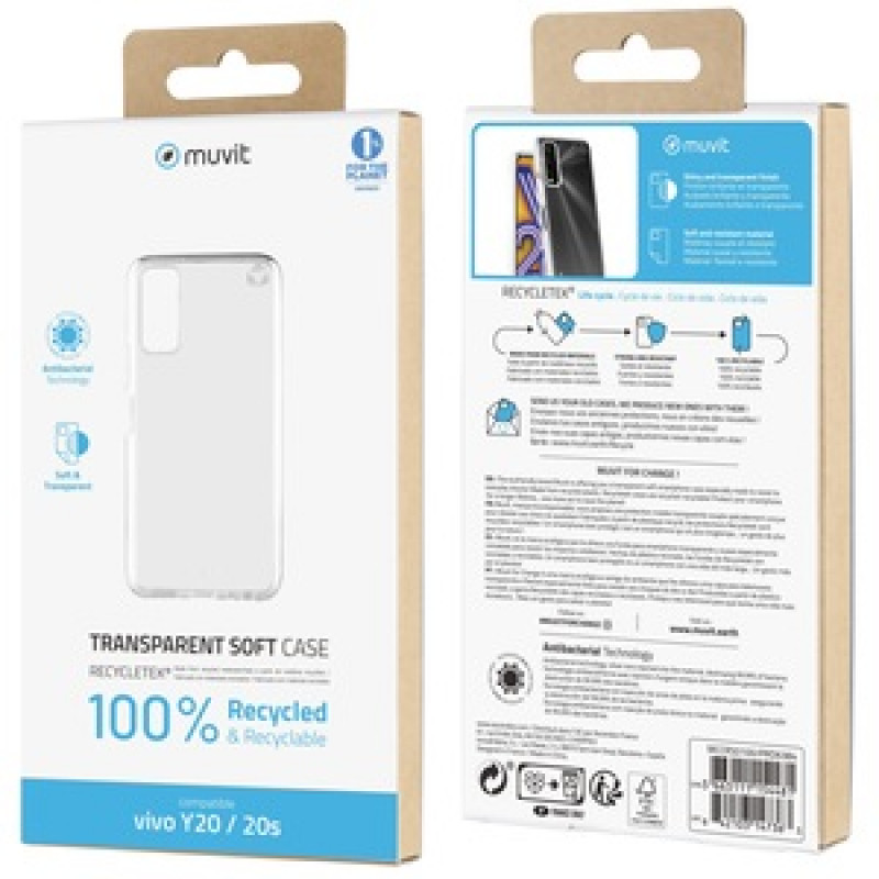 MUVIT FOR CHANGE COQUE SOUPLE CLEAR DESIGNEDFOR VIVO Y20/20S
