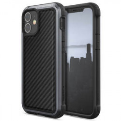 COQUE LUX FIBRE DE CARBONE NOIR POUR IPHONE 12 MINI