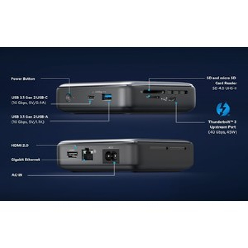 POWEREXPAND THUNDERBOLT 3 DOCK 7-EN-1 GRIS