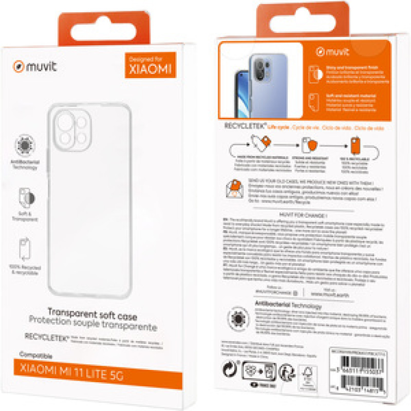 MUVIT FOR CHANGE COQUE SOUPLE CLEAR DESIGNEDFOR XIAOMI MI 11 LITE 5G