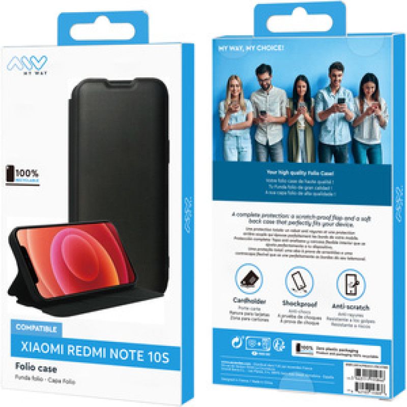 MYWAY FOLIO CASE FONCTION STAND XIAOMI REDMI NOTE 10S